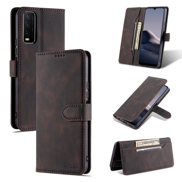vivo iQOO U1x AZNS Dream II Skin Feel PU+TPU Horizontal Flip Leather Case with Holder & Card Slots & Wallet(Coffee)