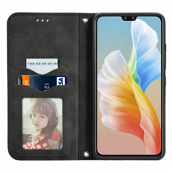 vivo S10/ S10 Pro Retro Skin Feel Business Magnetic Horizontal Flip Leather Case with Holder & Card Slots & Wallet & Photo Frame(Black)