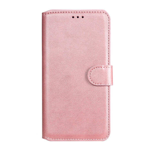 Classic Calf Texture PU + TPU Horizontal Flip Leatherette Case with Holder & Card Slots & Wallet - vivo V21(Rose Gold)