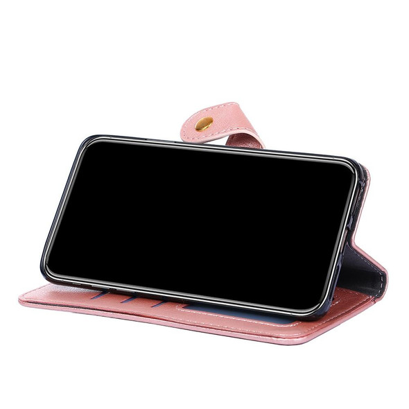 vivo V21 5G / 4G Zipper Bag PU + TPU Horizontal Flip Leather Case with Holder & Card Slot & Wallet & Lanyard(Rose Gold)