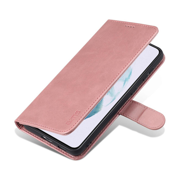 Samsung Galaxy S21+ 5G AZNS Skin Feel Calf Texture Horizontal Flip Leather Case with Card Slots & Holder & Wallet(Rose Gold)