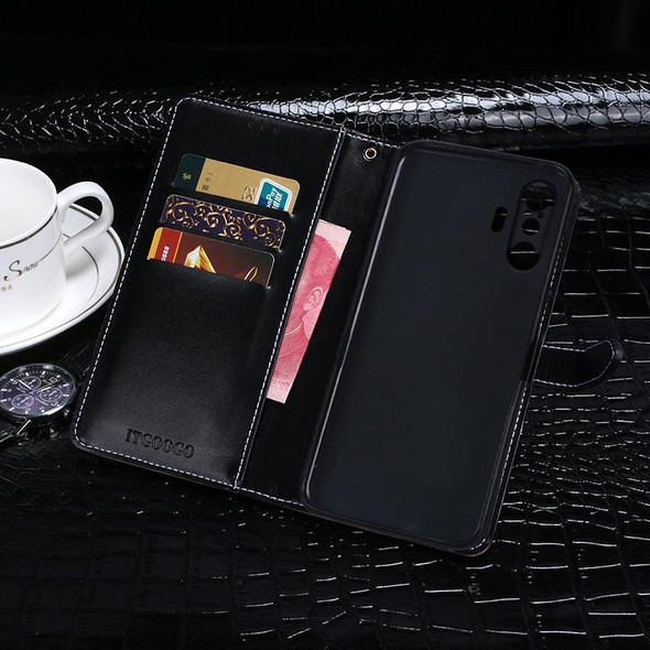 Xiaomi Poco F3 GT idewei Crocodile Texture Horizontal Flip Leather Case with Holder & Card Slots & Wallet(Black)