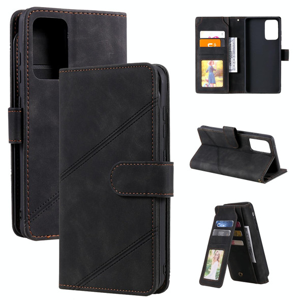 Samsung Galaxy A72 5G / 4G Skin Feel Business Horizontal Flip PU Leather Case with Holder & Multi-Card Slots & Wallet & Lanyard & Photo Frame(Black)