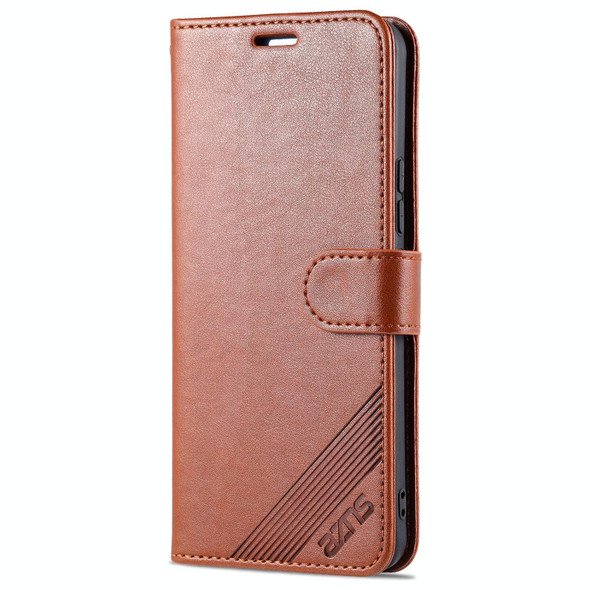 vivo S10 / S10 Pro AZNS Sheepskin Texture Horizontal Flip Leather Case with Holder & Card Slots & Wallet(Brown)