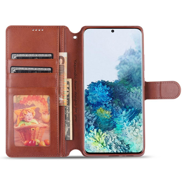 Samsung Galaxy A91 / S10 Lite AZNS Calf Texture Horizontal Flip Leather Case, with Holder & Card Slots & Wallet & Photo Frame(Red)