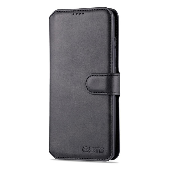 Samsung Galaxy A51 AZNS Calf Texture Horizontal Flip Leather Case, with Holder & Card Slots & Wallet & Photo Frame(Black)