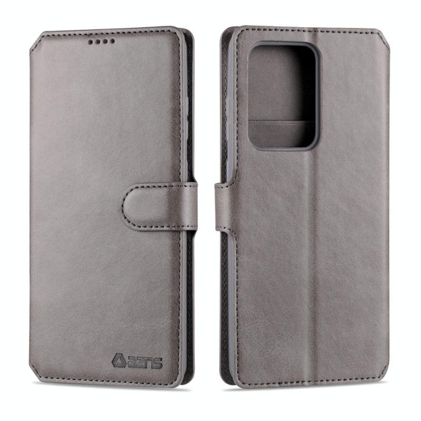 Samsung Galaxy S20 Ultra AZNS Calf Texture Horizontal Flip Leather Case, with Holder & Card Slots & Wallet & Photo Frame(Grey)