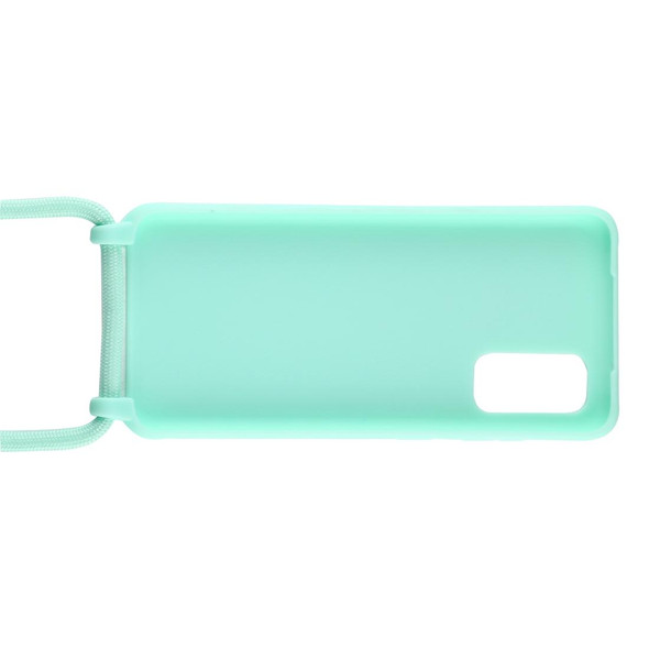 Galaxy S20+ Candy Color TPU Protective Case with Lanyard(Mint Green)
