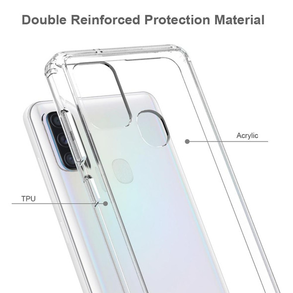 Galaxy A21S Shockproof Scratchproof TPU + Acrylic Protective Case(Transparent)