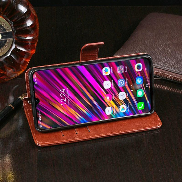 Vivo V11 Pro idewei Crazy Horse Texture Horizontal Flip Leather Case with Holder & Card Slots & Wallet(Brown)