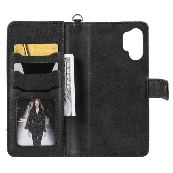 Galaxy Note 10+ Multifunctional Detachable Magnetic Horizontal Flip Leather Case with Card Slots & Holder & Wallet & Photo Frame(Black)