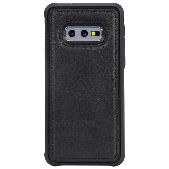 Galaxy S10e Multifunctional Detachable Magnetic Horizontal Flip Leather Case with Card Slots & Holder & Wallet & Photo Frame(Black)