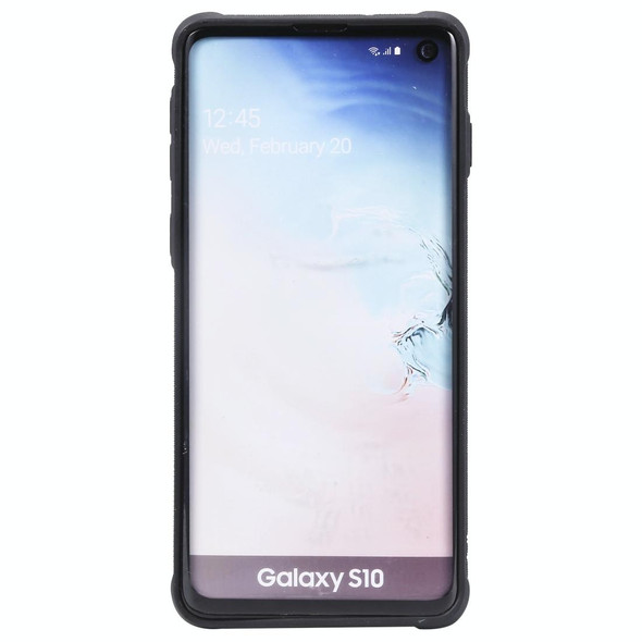 Galaxy S10 Magnetic Shockproof PC + TPU + PU Leather Protective Case(Blue)