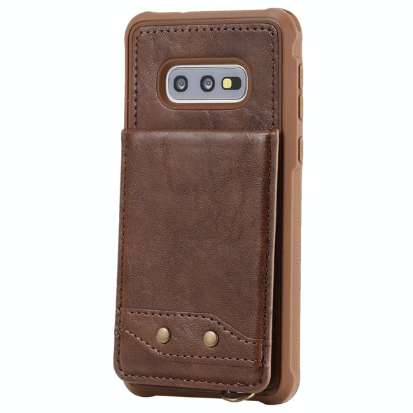 Galaxy S10e Vertical Flip Shockproof Leather Protective Case with Long Rope, Support Card Slots & Bracket & Photo Holder & Wallet Function()