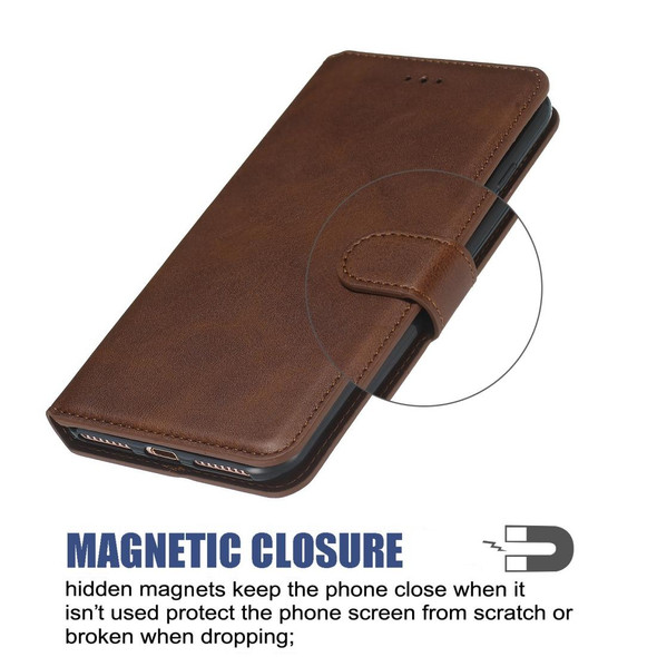 Galaxy S20 Ultra Classic Calf Texture Magnetic Attraction Horizontal Flip Leather Case with Stand & Card Slots & Wallet Function(Brown)