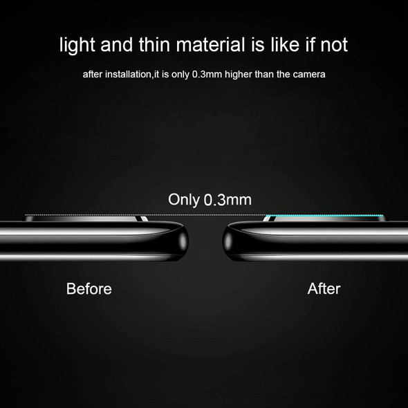 10 PCS - Galaxy S20 Ultra 0.3mm 2.5D 9H Rear Camera Lens Flexible Tempered Glass Film