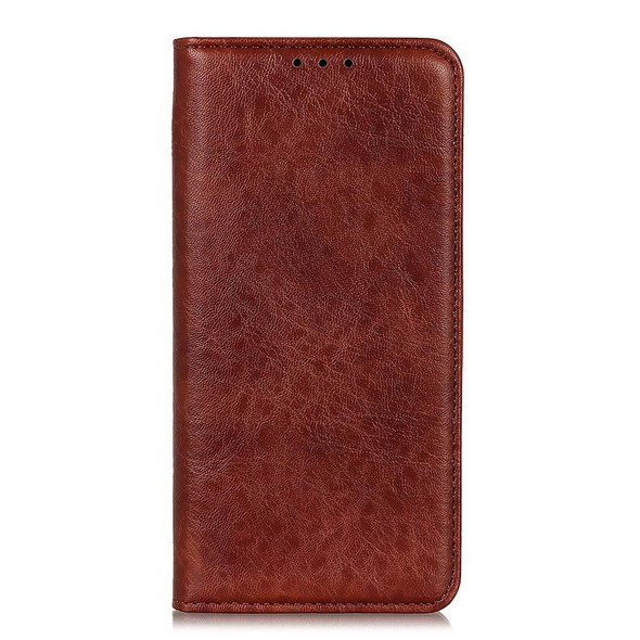 Galaxy A51 5G Magnetic Crazy Horse Texture Horizontal Flip Leather Case with Holder & Card Slots & Wallet(Brown)