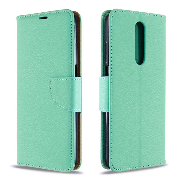 Galaxy A01 Litchi Texture Pure Color Horizontal Flip PU Leather Case with Holder & Card Slots & Wallet & Lanyard(Green)