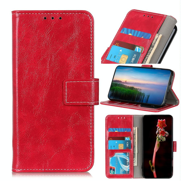 Galaxy S20 Ultra Retro Crazy Horse Texture Horizontal Flip Leather Case with Holder & Card Slots & Photo Frame & Wallet(Red)