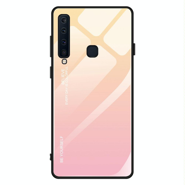 Galaxy A9 (2018) Gradient Color Glass Case(Yellow)