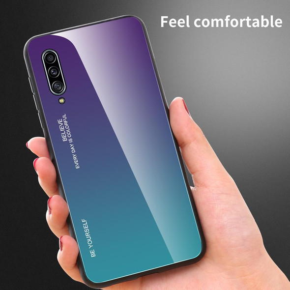 Galaxy A90 5G Gradient Color Glass Case(Yellow)