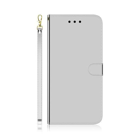 Galaxy M30s Imitated Mirror Surface Horizontal Flip Leather Case with Holder & Card Slots & Wallet & Lanyard(Silver)