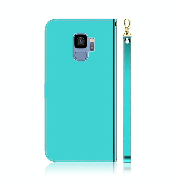 Galaxy S9 Imitated Mirror Surface Horizontal Flip Leather Case with Holder & Card Slots & Wallet & Lanyard(Mint Green)