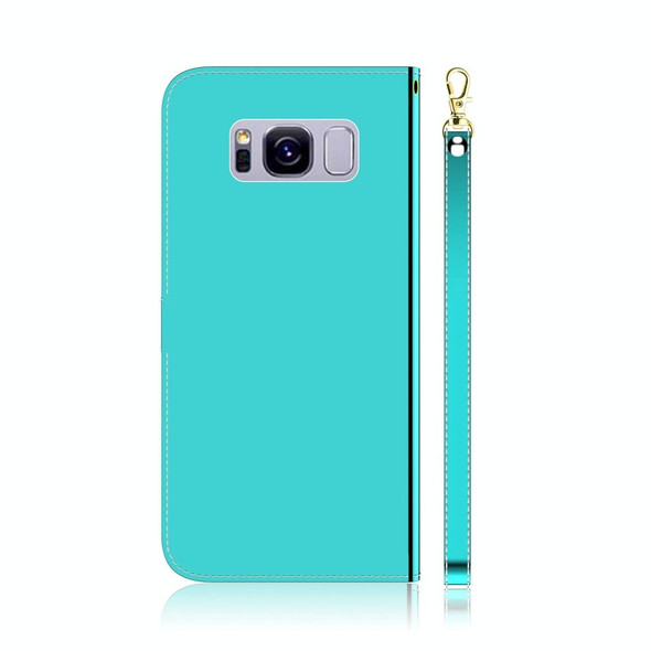Galaxy S8 Imitated Mirror Surface Horizontal Flip Leather Case with Holder & Card Slots & Wallet & Lanyard(Mint Green)