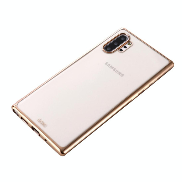 Galaxy Note 10+ GEBEI Plating TPU Shockproof Protective Case(Gold)