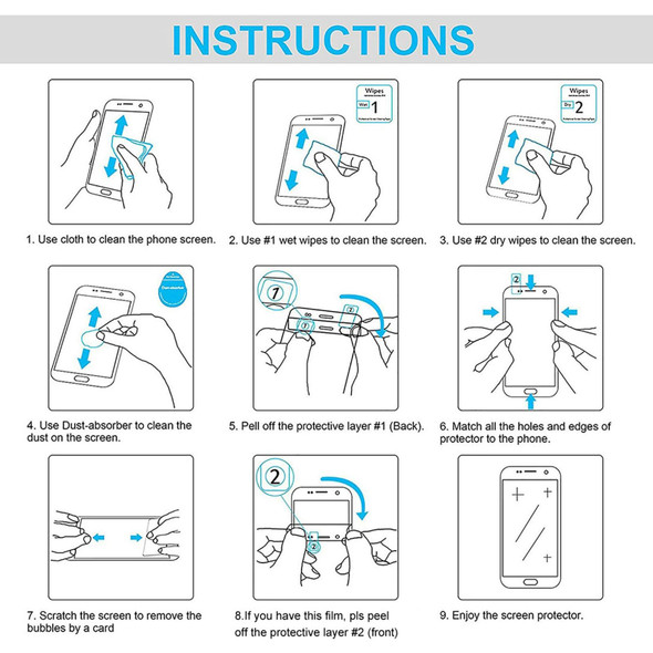 Samsung Galaxy S21 FE 5G 10 PCS 0.26mm 9H 2.5D Tempered Glass Film, Fingerprint Unlocking Is Not Supported