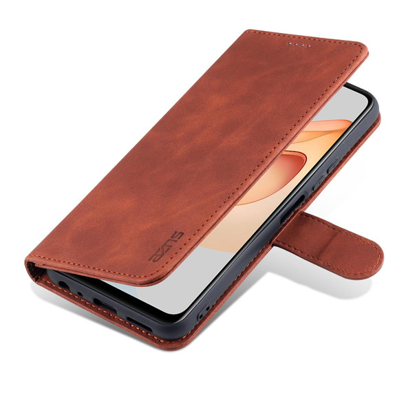 vivo Y52S / iQOO U3 AZNS Skin Feel Calf Texture Horizontal Flip Leather Case with Card Slots & Holder & Wallet((Brown)