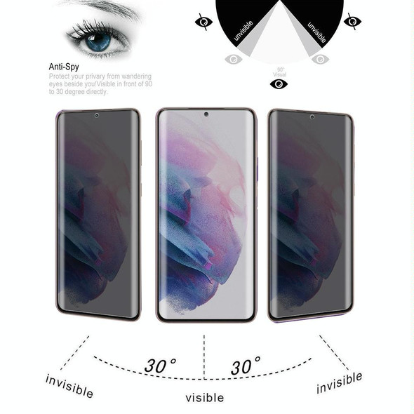 Samsung Galaxy S21+ 5G 25 PCS 0.3mm 9H Surface Hardness 3D Curved Surface Privacy Glass Film