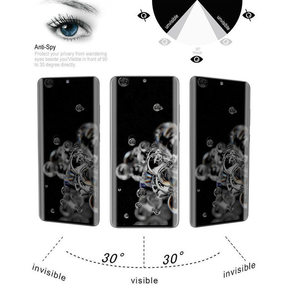 Samsung Galaxy S20 Ultra 25 PCS 0.3mm 9H Surface Hardness 3D Curved Surface Privacy Glass Film