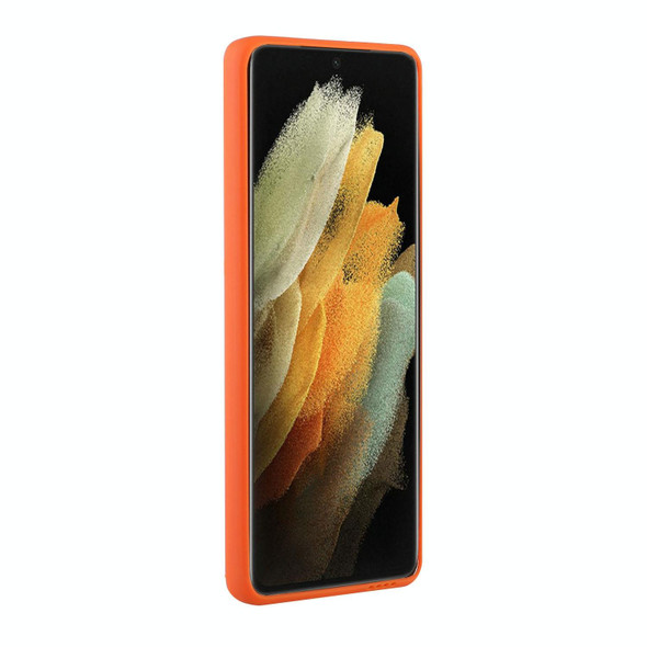 Samsung Galaxy S21 Ultra 5G Card Slot Design Shockproof TPU Protective Case(Orange)