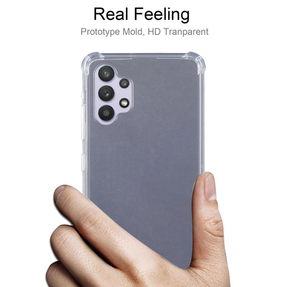 Samsung Galaxy A32 4G Four-Corner Shockproof Ultra-thin TPU Case(Transparent)
