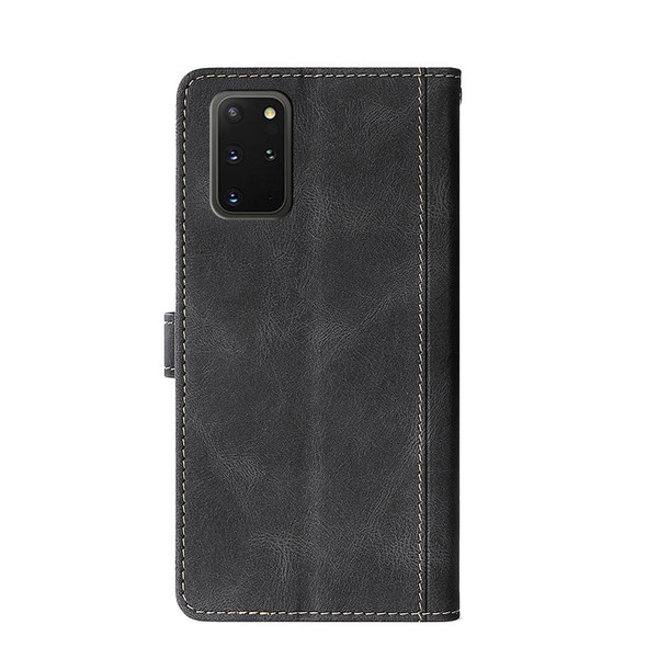 Samsung Galaxy S20+ Stitching Skin Feel Magnetic Buckle Horizontal Flip PU Leather Case with Holder & Card Slots & Wallet(Black)