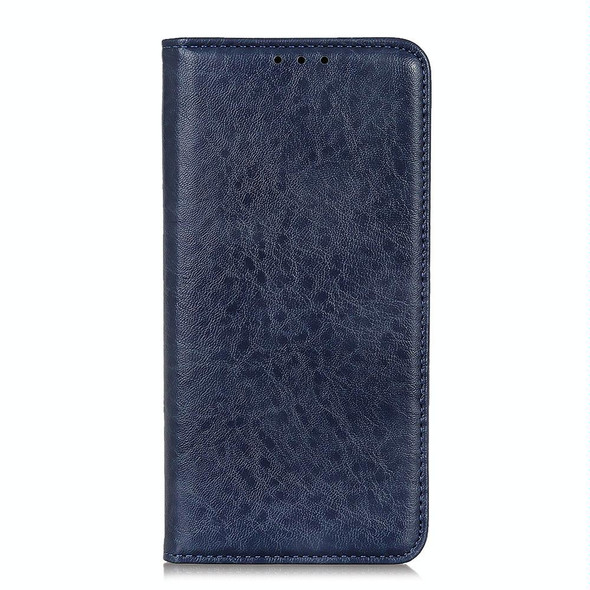 Samsung Galaxy A82 5G / Quantum 2 Magnetic Crazy Horse Texture Horizontal Flip Leather Case with Holder & Card Slots & Wallet(Blue)