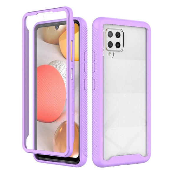 Samsung Galaxy A42 5G Starry Sky Solid Color Series Shockproof PC + TPU Case with PET Film(Light Purple)