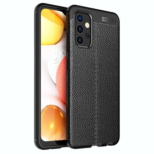 Samsung Galaxy A32 4G Litchi Texture TPU Shockproof Case(Black)