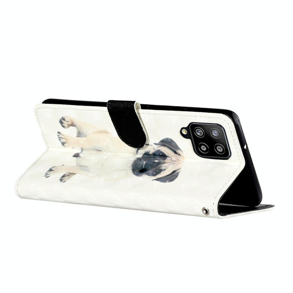 Samsung Galaxy A42 5G 3D Pattern Horizontal Flip PU Leather Case with Holder & Card Slots & Wallet(Pug)