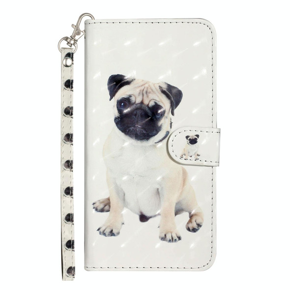 Samsung Galaxy A72 5G / 4G 3D Pattern Horizontal Flip PU Leather Case with Holder & Card Slots & Wallet(Pug)