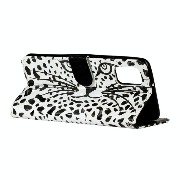 Samsung Galaxy A72 5G / 4G 3D Pattern Horizontal Flip PU Leather Case with Holder & Card Slots & Wallet(Leopard)