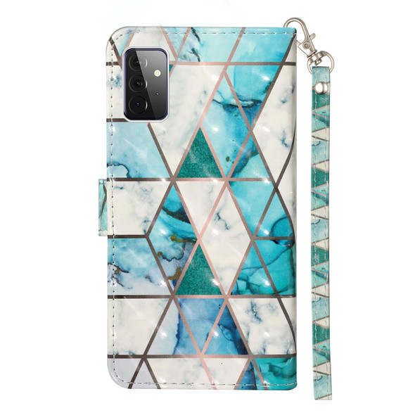 Samsung Galaxy A72 5G / 4G 3D Pattern Horizontal Flip PU Leather Case with Holder & Card Slots & Wallet(Marble Stitching)