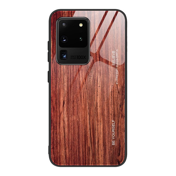 Samsung Galaxy S20 Wood Grain Glass Protective Case(M05)