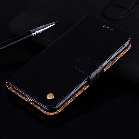 Samsung Galaxy M51 Business Style Oil Wax Texture Horizontal Flip Leather Case, with Holder & Card Slots & Wallet(Black)
