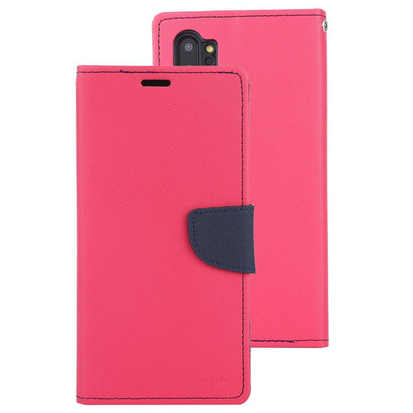 Galaxy Note 10+ MERCURY GOOSPERY FANCY DIARY Horizontal Flip Leather Case with Holder & Card Slots & Wallet(Rose Red)