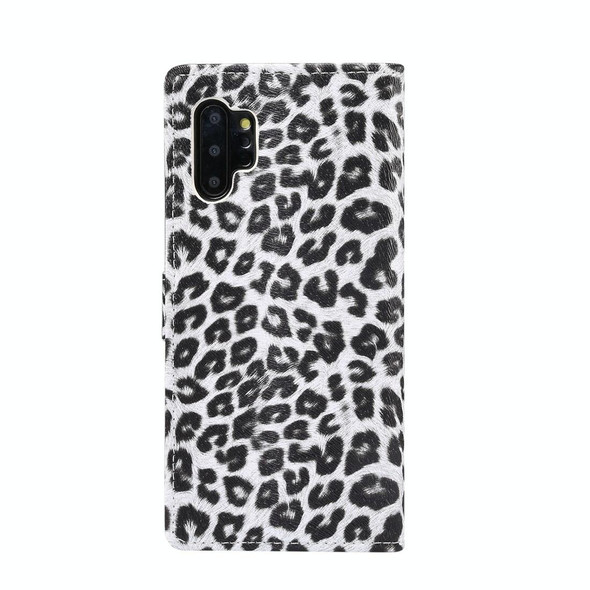 Leopard Pattern Horizontal Flip Leather Case with Holder & Card Slots for Galaxy Note 10+(White)