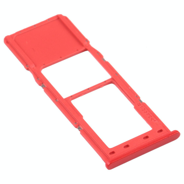 SIM Card Tray + Micro SD Card Tray for Samsung Galaxy A12 SM-A125(Red)