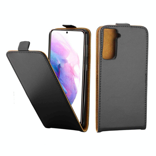 Samsung Galaxy S21+ 5G/S21 Plus 5G Business Style Vertical Flip TPU Leather Case with Card Slot(Black)