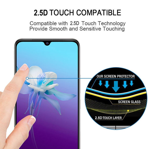 Vivo V20 25 PCS Full Glue Full Screen Tempered Glass Film